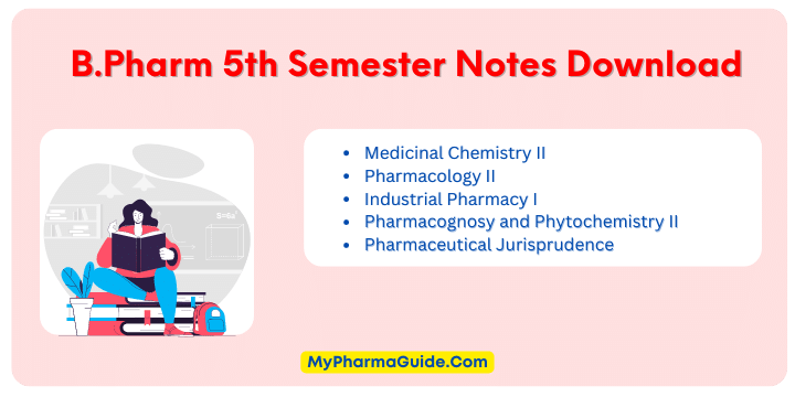 B.Pharm 5th Semester Notes PDF Download